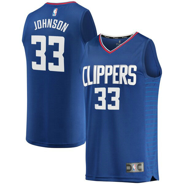 Maillot Los Angeles Clippers Homme Wesley Johnson 33 Icon Edition Bleu